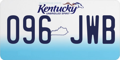 KY license plate 096JWB