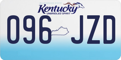 KY license plate 096JZD