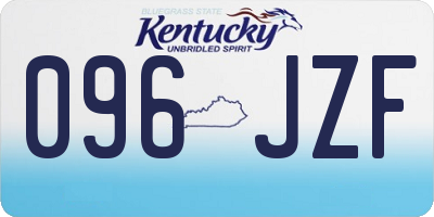 KY license plate 096JZF