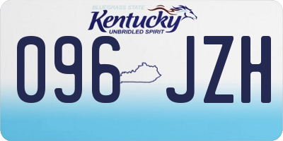 KY license plate 096JZH