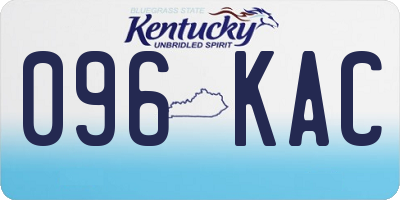 KY license plate 096KAC