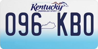 KY license plate 096KBO