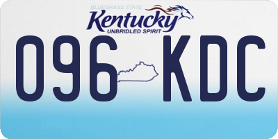 KY license plate 096KDC