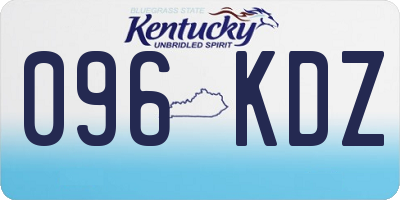 KY license plate 096KDZ