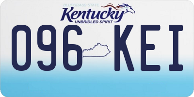 KY license plate 096KEI