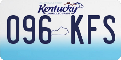 KY license plate 096KFS