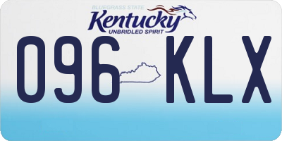 KY license plate 096KLX