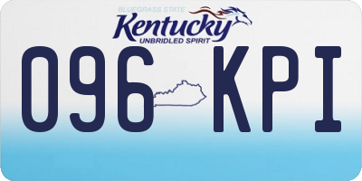 KY license plate 096KPI