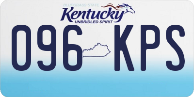 KY license plate 096KPS