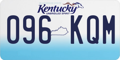 KY license plate 096KQM
