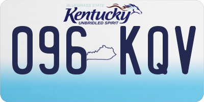 KY license plate 096KQV