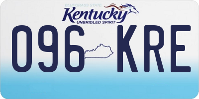 KY license plate 096KRE