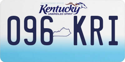 KY license plate 096KRI