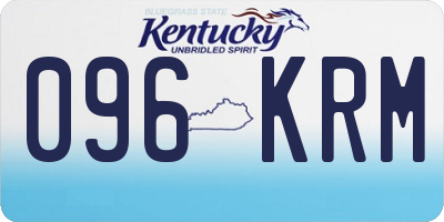 KY license plate 096KRM