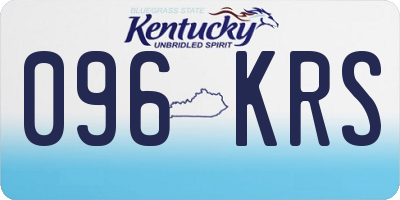 KY license plate 096KRS