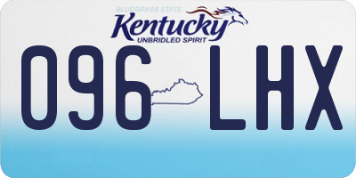KY license plate 096LHX