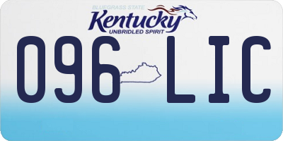 KY license plate 096LIC