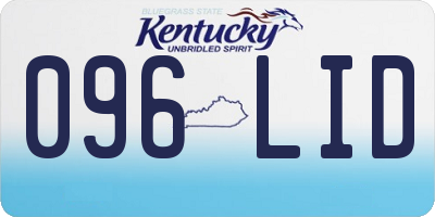 KY license plate 096LID