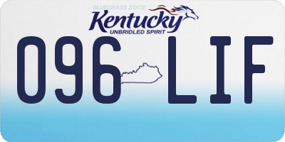 KY license plate 096LIF