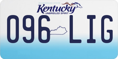 KY license plate 096LIG