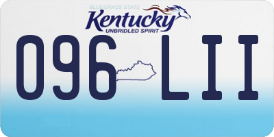 KY license plate 096LII
