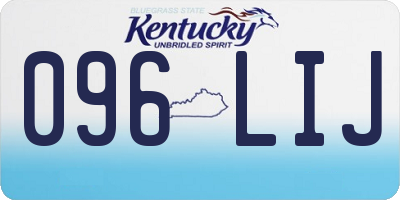 KY license plate 096LIJ