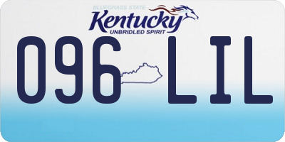 KY license plate 096LIL