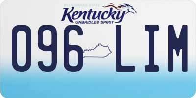 KY license plate 096LIM