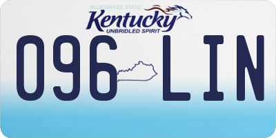 KY license plate 096LIN