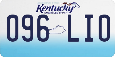 KY license plate 096LIO