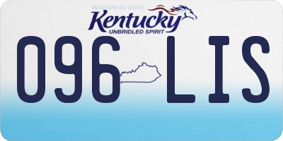 KY license plate 096LIS