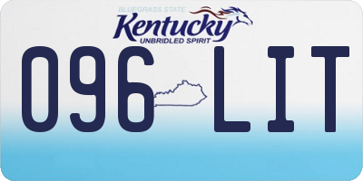 KY license plate 096LIT