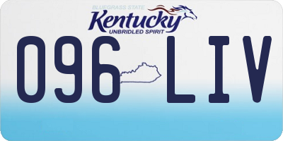 KY license plate 096LIV