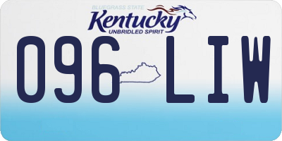KY license plate 096LIW