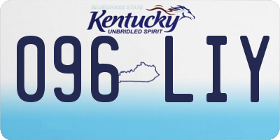 KY license plate 096LIY