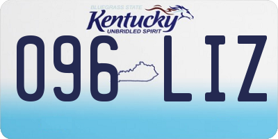 KY license plate 096LIZ