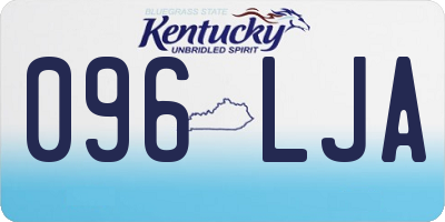KY license plate 096LJA
