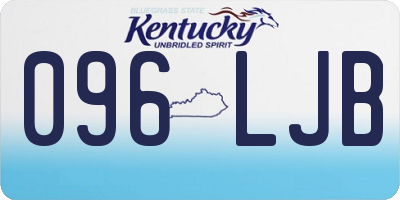 KY license plate 096LJB