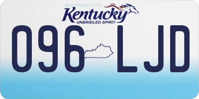 KY license plate 096LJD