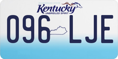 KY license plate 096LJE