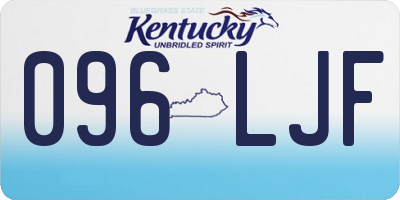 KY license plate 096LJF