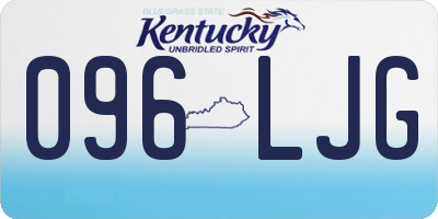 KY license plate 096LJG