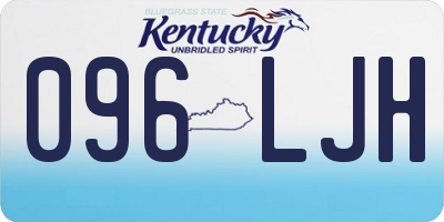KY license plate 096LJH