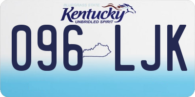 KY license plate 096LJK
