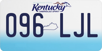 KY license plate 096LJL