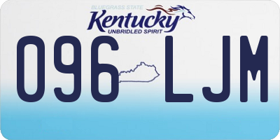 KY license plate 096LJM