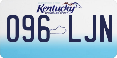 KY license plate 096LJN