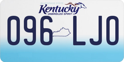 KY license plate 096LJO