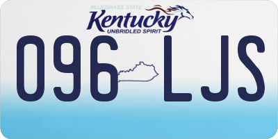 KY license plate 096LJS
