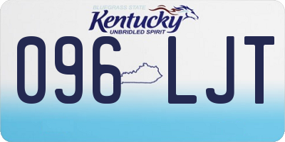 KY license plate 096LJT